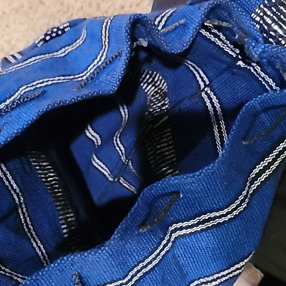 Stylish Blue Patterned Backpack - Picture 3 of 3